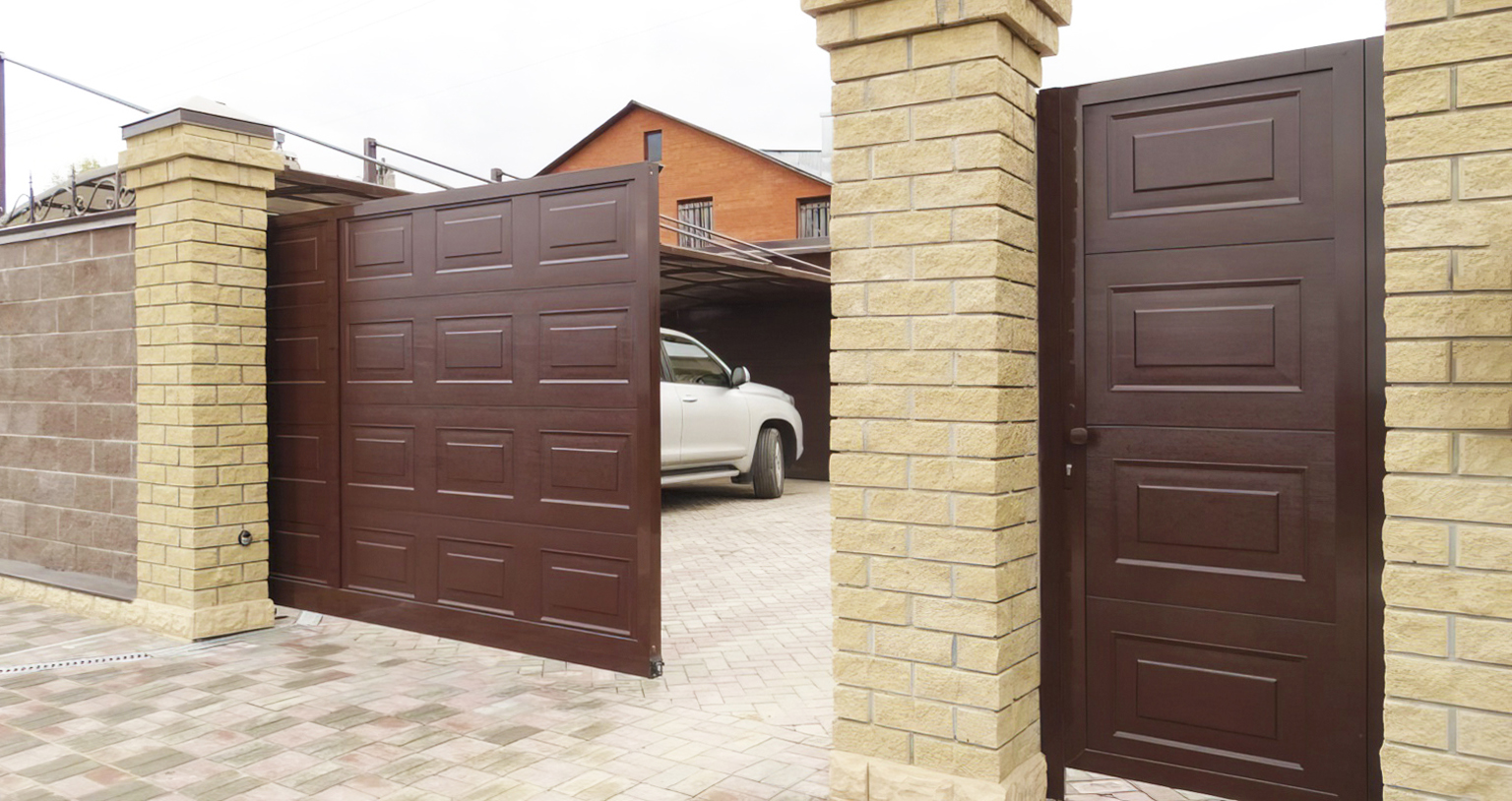 Ворота с калиткой в Зеленчукской под ключ